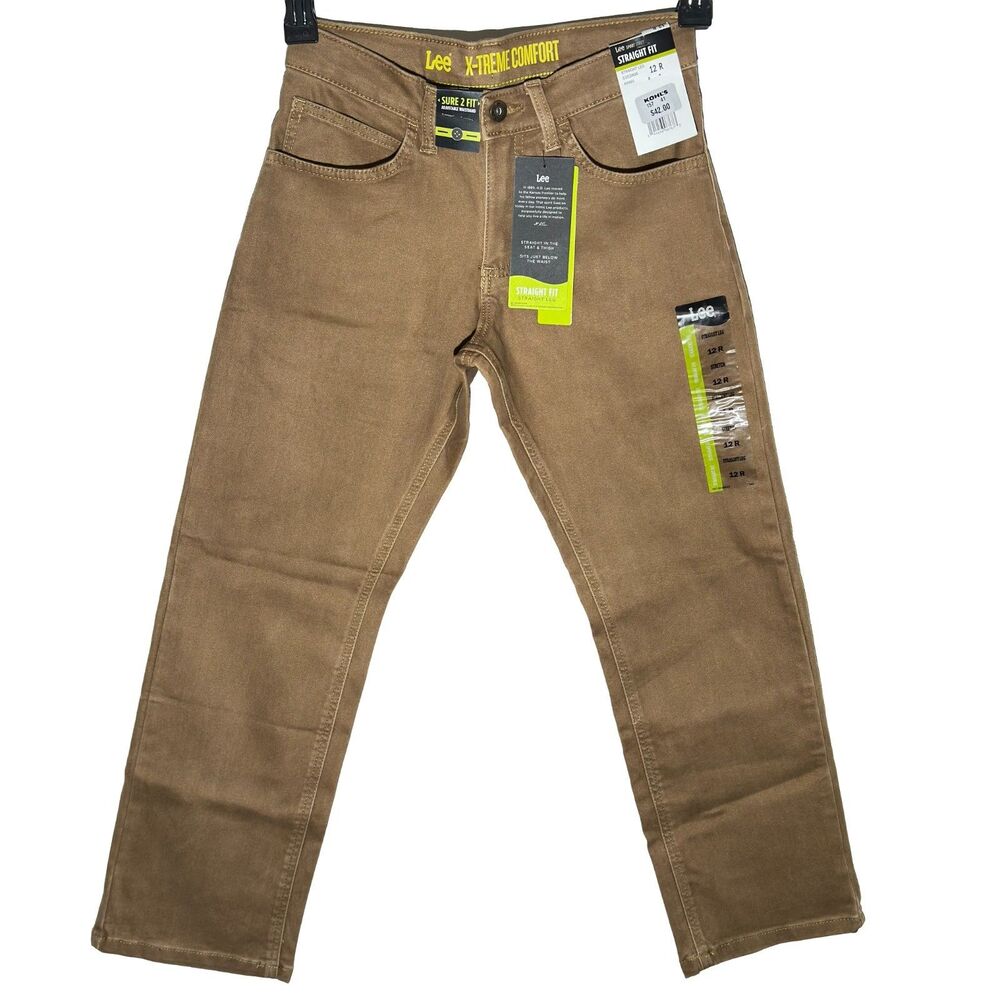 Lee X-Treme Comfort Sport Pants Women’s 12R Khaki Stretch Straight NWT